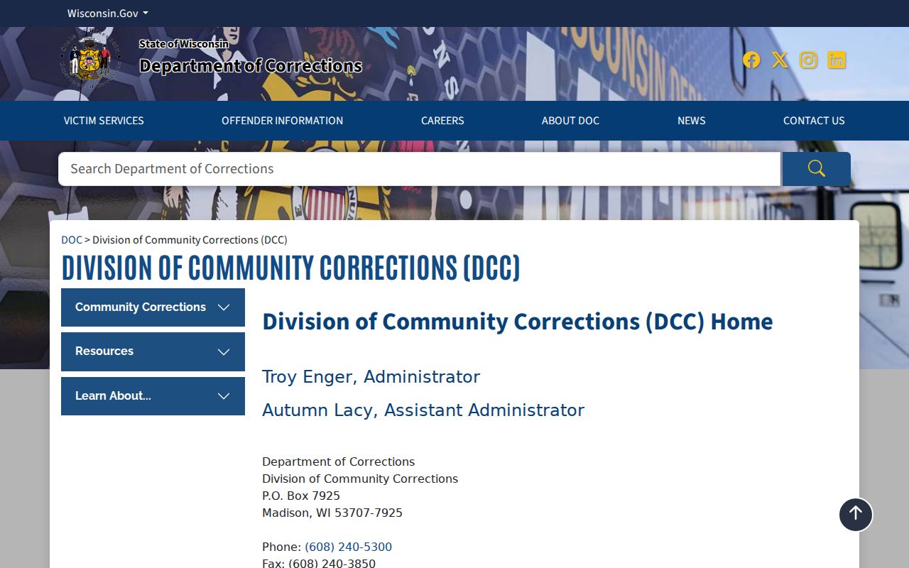Kenosha County criminal history community corrections information