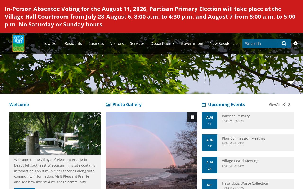 Pleasant Prairie criminal records village website in Kenosha County